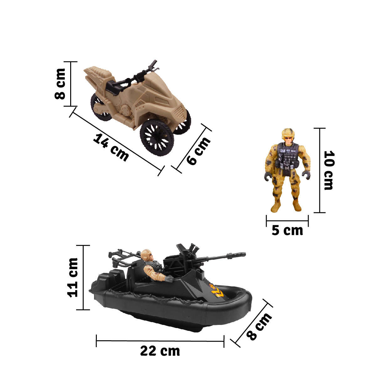 Miniatura 2 de Set Vehiculos Militares X5 HW-M223-8
